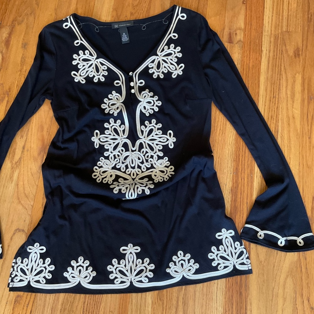 INC Embroidered Tunic